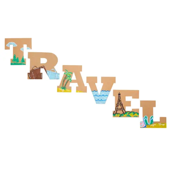 104 Piece Unfinished Cardboard Alphabet Letters for DIY Crafts, Classrooms Projects (3x3 In) Brown {4}