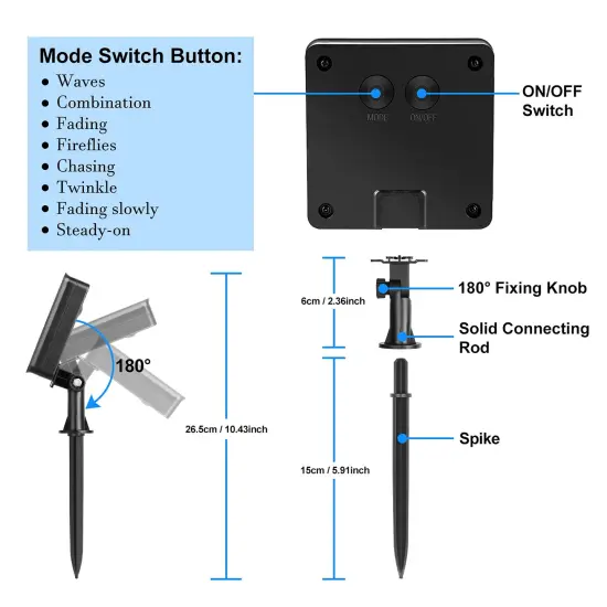 Extra-Long 288FT 800LED Solar Fairy String Lights, 4-Pack 72FT 200 LED Outdoor Twinkle Lights Waterproof 8 Lighting Modes Cool White Silver Wire Lights for Deck Backyard Tree Garden Fence Pool Party {4}