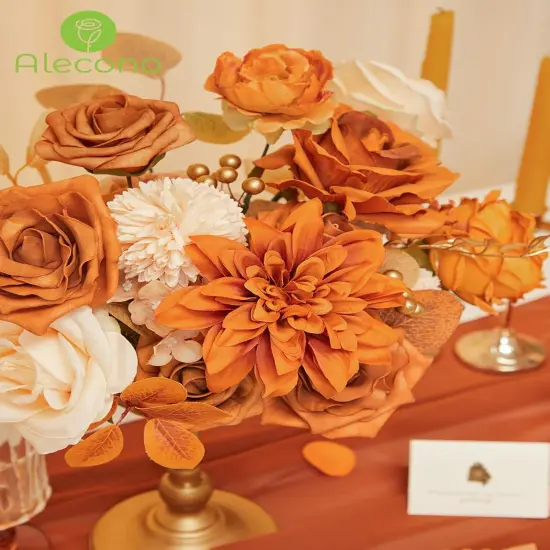 Orange Fake Flowers for Fall {5}