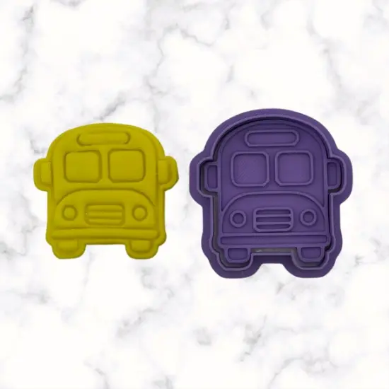 School Bus Cookie Cutter and Stamp {1}