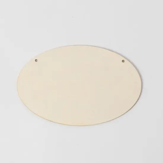 6pcs 9.3X5.8in Unfinished Wood Sign Blank Hanging Wooden Plaque DIY Craft (Ellipse) {3}