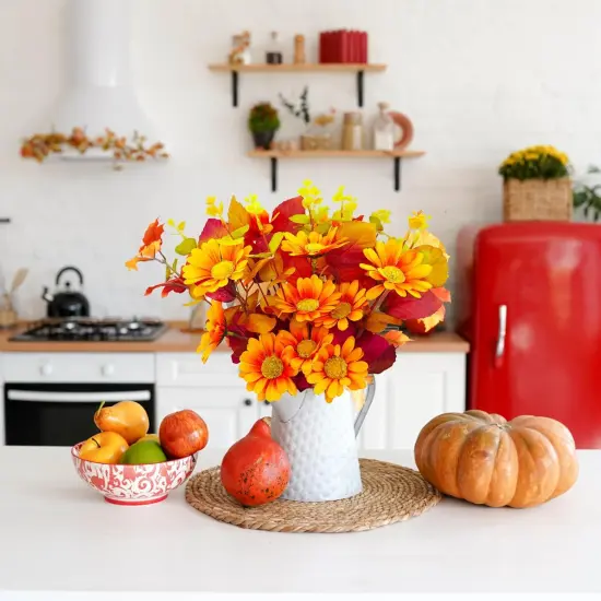 5 Bundles Fall Artificial Flowers - Sunflowers {4}