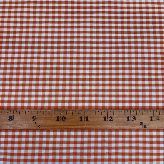 1 Yard Red 1/4&Prime; Gingham Checkered Poly Cotton Fabric 58/59 Inch Wide Lightweight Cloth for Dresses & Table Linens {1}