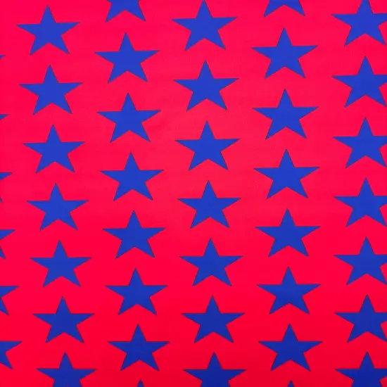 1 Yard Red and Blue Star Print Spandex Fabric for Swimwear Leggings Costumes 58"/60" Width {2}