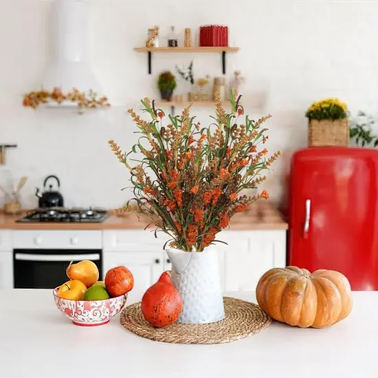 2 Pcs Artificial Fall Flowers for Decoration Bouquet {5}