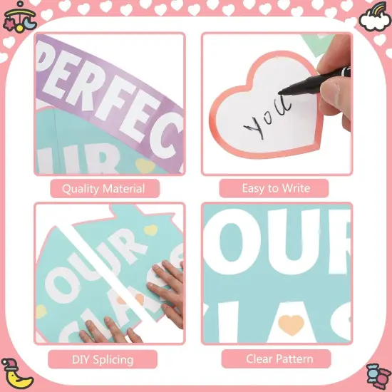 52 Pcs Pastel Pop Classroom Bulletin Decor {2}