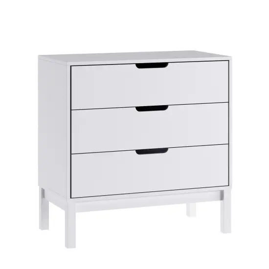 Emma and Oliver Samuel Kids Triple-Drawer Dresser with Solid Wood Frame, Chest of Drawers for Kids Bedroom Gray {8}