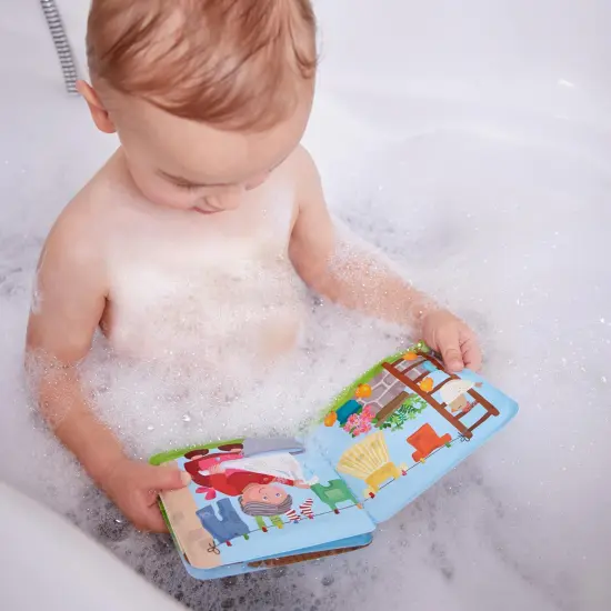 HABA Magic Color Changing Bath Book: Animal Wash Day, Bath Toys for Toddlers, Water Toys for Toddlers 1-3 & Water Table Accessories Multicolor {4}