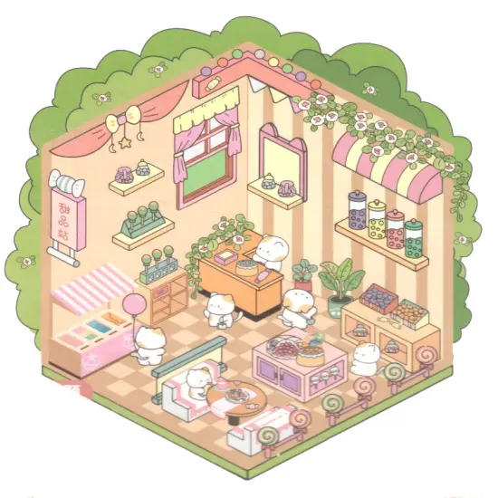 Isometric Sticker Activity Pack of 4 Styles, Cute Sticker Scenes with Tweezers, Adorabilities {4}