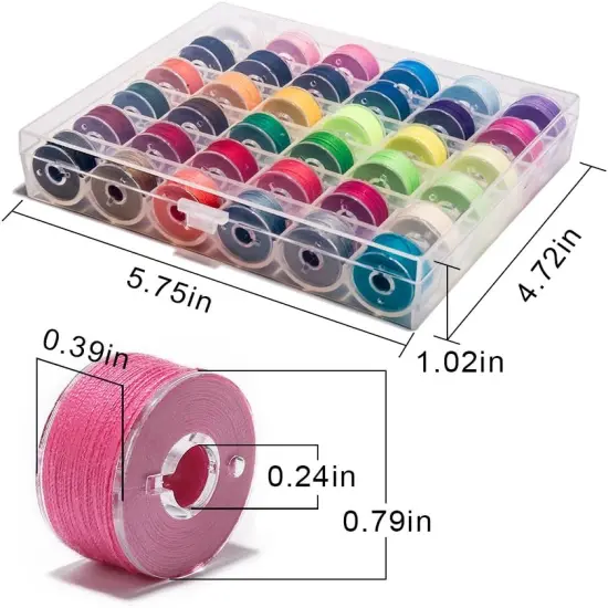 36Pcs Bobbins and Sewing Threads with Bobbin Case {5}