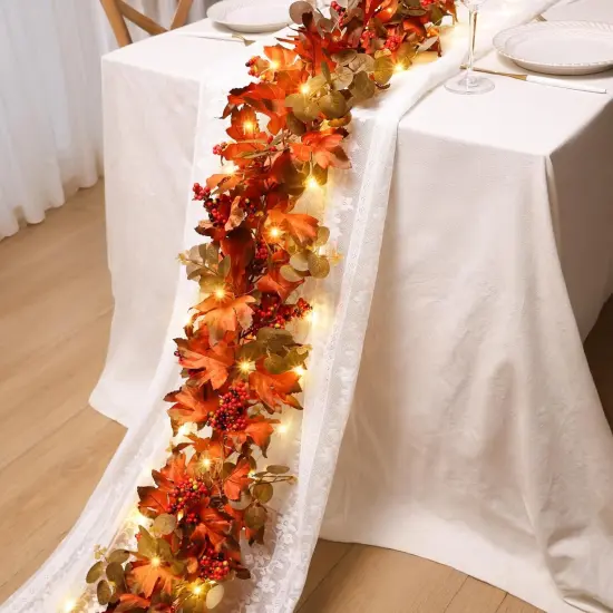 Fall Garland with Maple Leaf {1}
