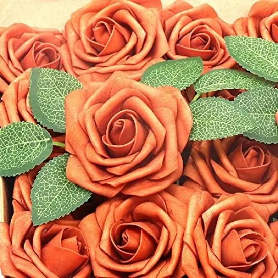 50pcs Artificial Flower - Burnt Orange (Box Pack) {2}