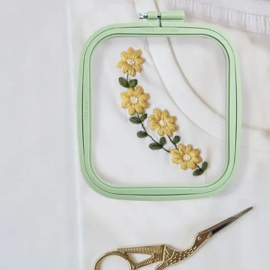 4 Pieces Embroidery Hoop Rectangle Square Embroidery Frame Cross Stitch Hoop Sewing Tool for Art Craft Handy Sewing (Multicolor),with Gold Eye Embroidery Needles {4}