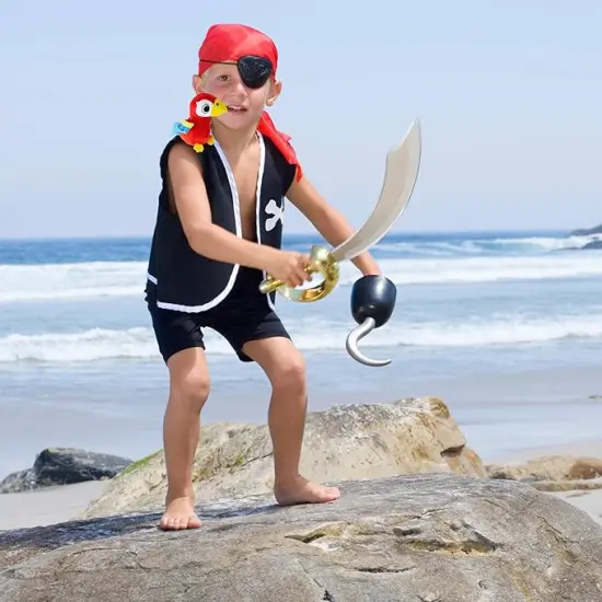 4E's Novelty Stuffed Parrot on Shoulder - Kids Pirate Parrot Shoulder Prop, Halloween Parrot Stuffed Animal Prop, Kids Pirate Accessories for Party {2}