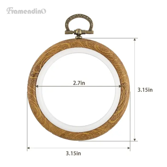 8 Pack Round Mini Embroidery Hoops 3 Inch Imitated Wood Display Frame Circle Cross Stitch Hoop Ring for Art Craft Sewing Hanging Ornaments {6}
