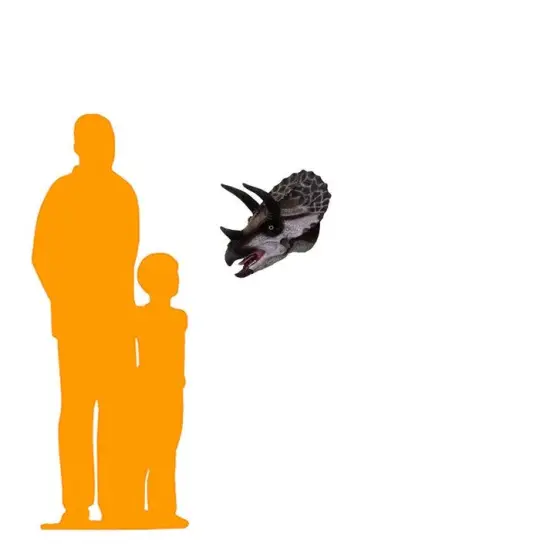 Triceratops Dinosaur Head Medium Statue {2}