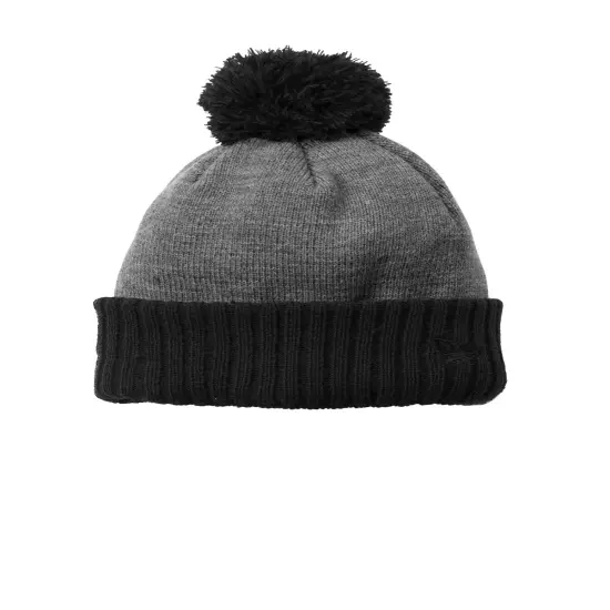 New Era&reg; Colorblock Cuffed Beanie Navy/Hth Grey {3}