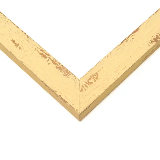 Shabby Chic Yellow Picture Frame - UV Acrylic, Foam Board Backing, Hanging Hardware {2}