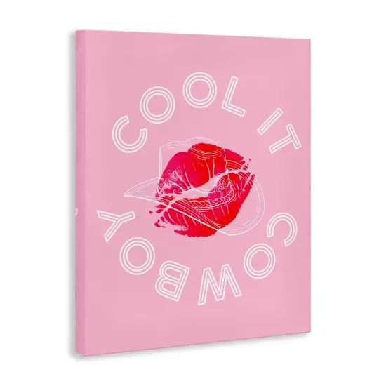 Stupell Industries Cool It Cowboy with Kiss Canvas Design by Lil' Rue {3}