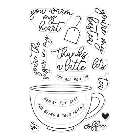 Hero Arts Clear Stamps 4"X6"-Coffee Or Tea {3}