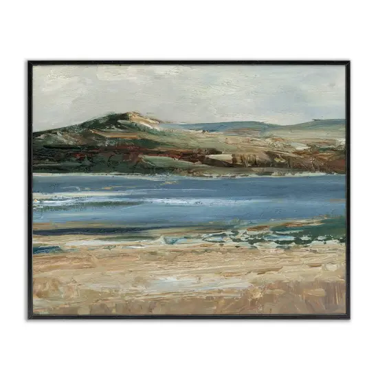 Stupell Industries Calm Riverbank Landscape Framed Giclee By Ethan Harper {1}