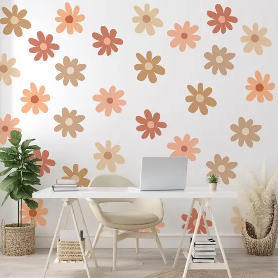36 Pcs Boho Daisy Wall Decals - (Bright Daisy) {2}