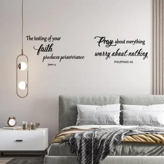 12 Pieces Bible Verse Wall Stickers {4}