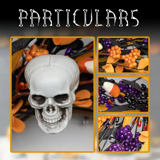 Artificial Halloween Wreath 22 Inch {3}