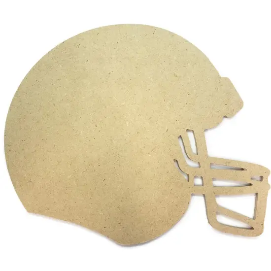 12" Unpainted MDF Football Helmet Cutout {1}