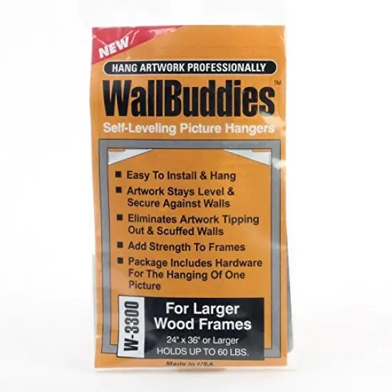 Wall Buddies Hanger for Large Wood Picture Frames - Set of 3 {1}