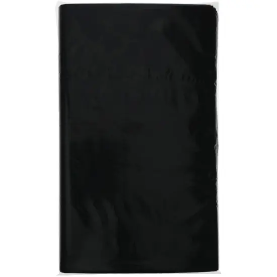 Plymor 15" x 18", Black 2 Mil Flat Open Plastic Poly Bags {5}