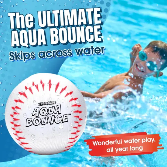 Ultimate Larger 3” Size Skip Balls (Baseball) Beach Pool Toys for Kids Ages 3-14 Years Old Boys Girls Summer Gifts for Teens Family Fun Water Games Adult Men Women Best Birthday Present {2}