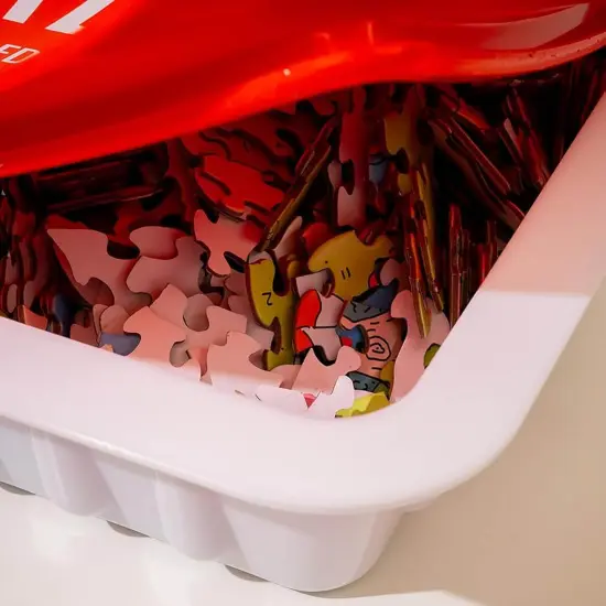 Blue Star Press: Whataburger Fancy Ketchup Puzzle - 500 Pieces - Park Picnic Scene, 20" x 20" High-Quality Jigsaw, Fun Collectible Condiment Packaging {7}