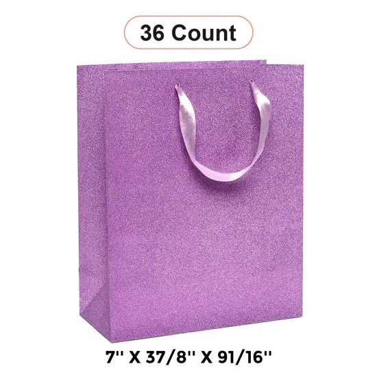 Chic Glitter Grain Euro Totes 7'' x 3 7/8'' x 9 1/16'' for Stylish Packaging Pink {1}