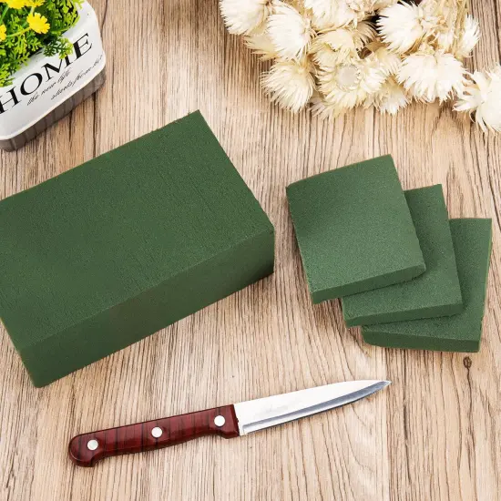 Floral Foam, 2.3 * 3.5 * 8''inches Dry & Wet Floral Foam for Artificial Flowers, 6PCS Green Flower Foam Blocks for Wedding Decoration,Rectangular Floral Foam（6PCS） {4}