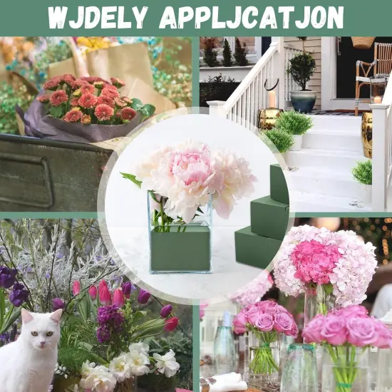 Floral Foam, 2.3 * 3.5 * 8''inches Dry & Wet Floral Foam for Artificial Flowers, 6PCS Green Flower Foam Blocks for Wedding Decoration,Rectangular Floral Foam（6PCS） {5}