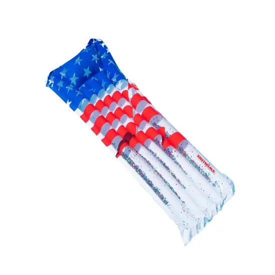 Swimline Inflatable Americana Glitter Pool Lounger Float - 70" Multi {3}