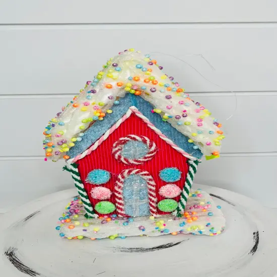 Sweet Holiday Delight: Christmas Candy House Foam Ornament/Wreath Attachment-85325PK {2}