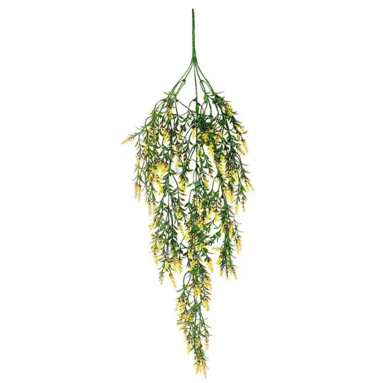 2x Artificial Hanging Flowers Vine Plant Home Garden Indoor Outdoor Decor Yellow {1}