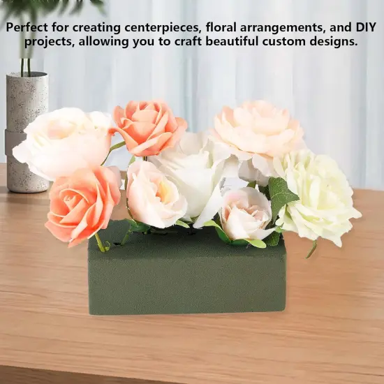 7 Pack Floral Foam Blocks, Round Foam & Block Foam Set, Green Wet & Dry Flower Foam for Fresh & Artificial Flower Arrangement, Florist Supplies for DIYs, Arts, Crafts & Weddings {4}