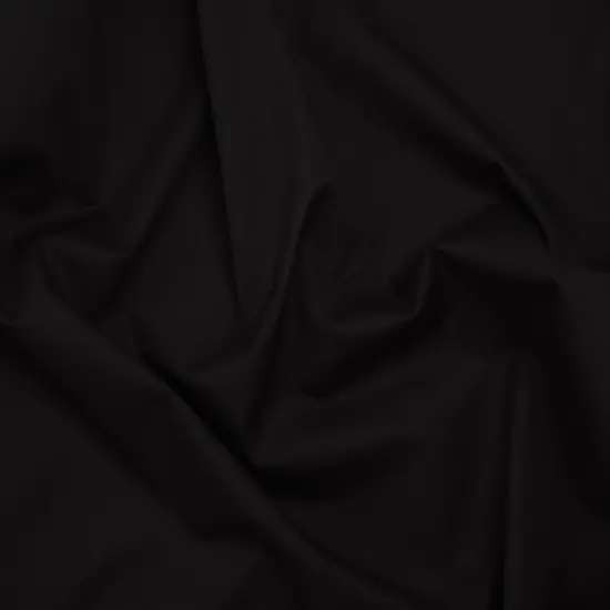 1 Yard Black Stretch Cotton Viscose Twill Fabric Designer Deadstock 62 inch Width {1}