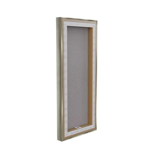 Stupell Industries Glam Nail Polish Collection Framed Floater Canvas Wall Art Gray Floater Frame {6}