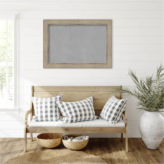 Trellis Wood Framed Magnetic Board Trellis Silver {6}