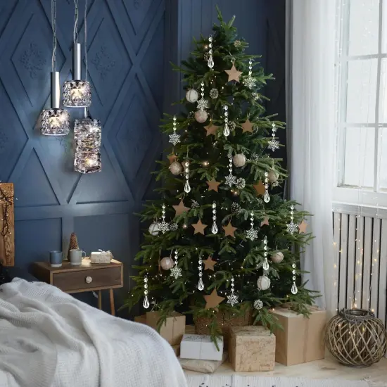 38PCS Christmas Tree Snowflakes Crystal Ornaments - Style 1 {5}