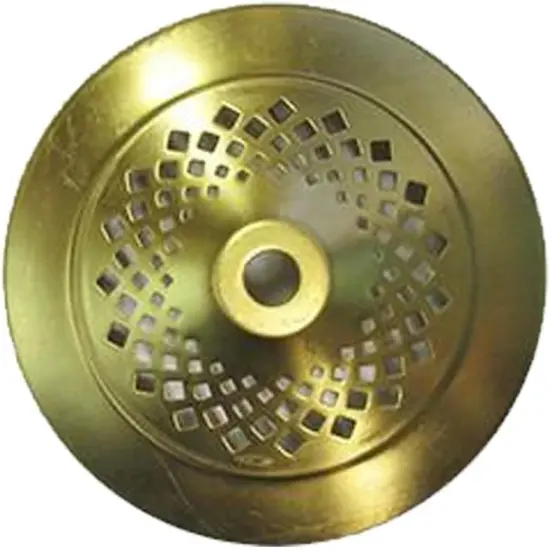 4.25 Inch Round Vented Solid Brass Vase Cap for Lamps, Fixtures, & Lamp Making {1}