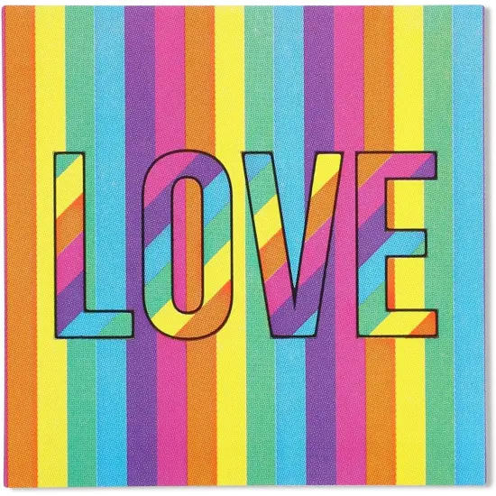 Love is Love Rainbow Pride Sticker Decals (1 Pack, 500 Stickers) Multicolor {5}