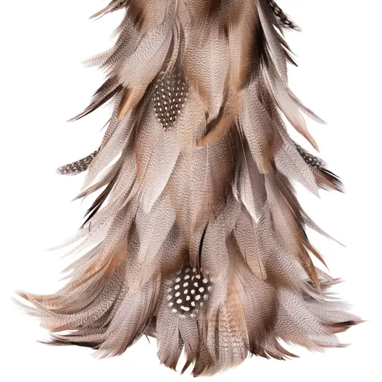 Northlight Layered Feather Cone Tree Christmas Decoration - 15.5" - Brown and Gray {5}
