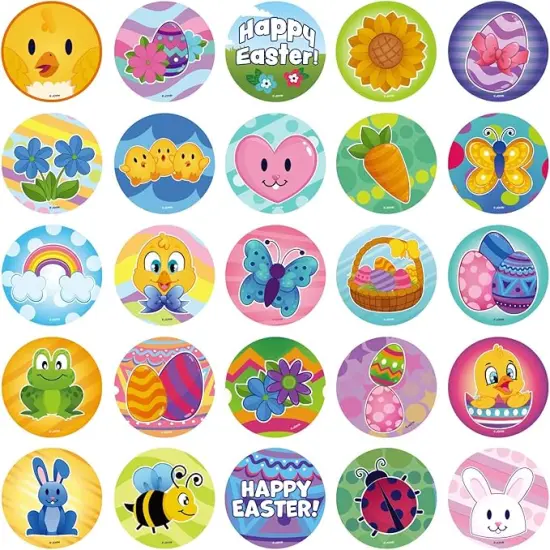 1000 Easter Arts & Crafts with Stickers Rolls, Stampers, foam stickers, and Temporary Tattoos for Easter Basket Stuffers, Egg Fillers, Egg Hunt Party, and Classroom Events {4}