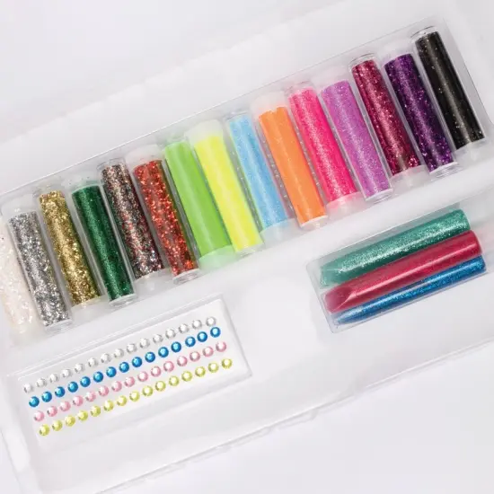 Sparkle Glitter, Glitter Glue, and Gem Sticker Diy Craft Kit {2}