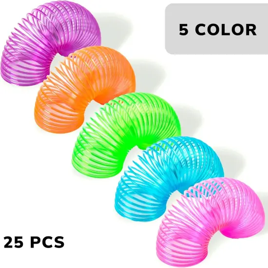 Coil Spring Toy - 25 Pcs - Kids Party Favor - Bulk Coil Springs for Party Favors - Easter Egg Fillers - Goodie Bag Supplies - Pinata Stuffers - Bulk Gifts for Kids - Classroom Prizes {2}